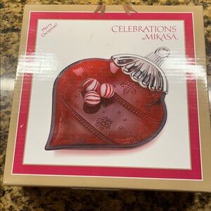 Mikasa Celebrations Red Ornament Plate
